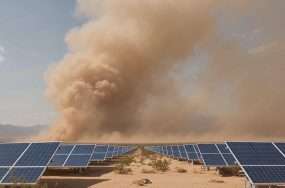 Solar panels have a surprising side effect stopping dust storm | anthropocene Solar panels have a surprising side effect Stopping dust storm